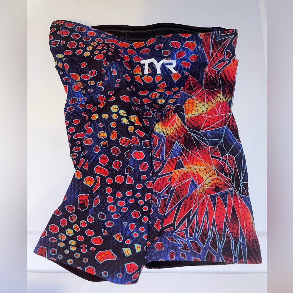 TYR Avictor Men’s Tech Suit — Orange/Blue